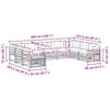 vidaXL Lauko sofos komplektas su pagalve 9 pcs Natūralus ir bežinis