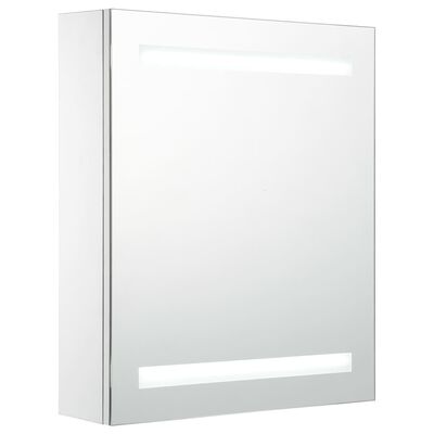 vidaXL Veidrodinė vonios spintelė su LED apšvietimu, 50x13,5x60 cm