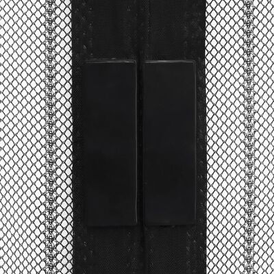 vidaXL Tinkleliai nuo vabzdžių durims, 2vnt., juodi, 220x110cm