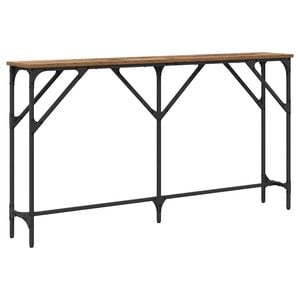 vidaXL Konsolinis stalas Senovinis medis 140 x 23 x 75 cm