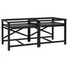 vidaXL Skalbyklės pjedestalas 2 pcs Juodas 120 x 56 x 52 cm Plienas