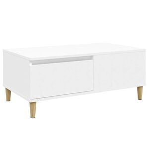 vidaXL Kavos staliukas, baltos spalvos, 90x50x36,5cm, apdirbta mediena