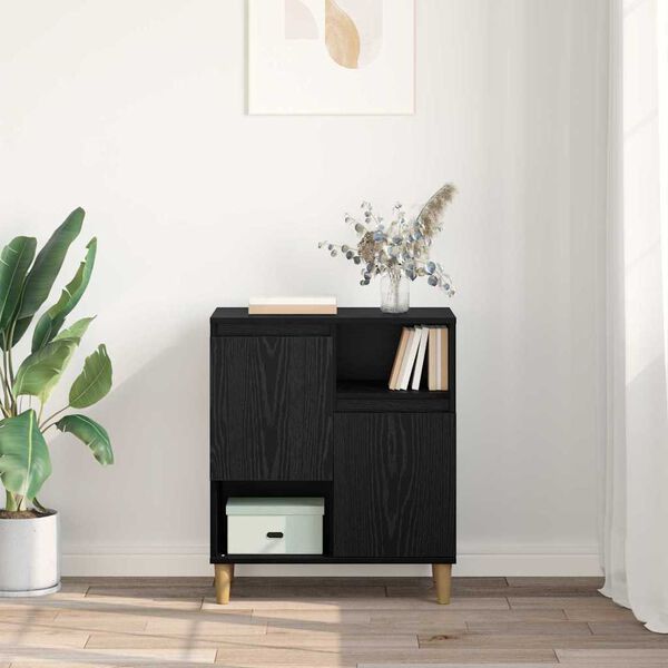 vidaXL Kabalas juoda ąžuolo 35 x 60 x 70 cm Apdirbta mediena