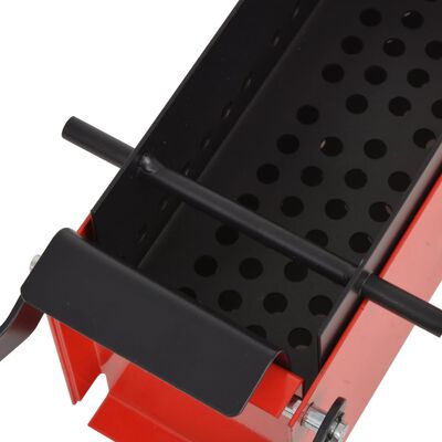 vidaXL Popieriaus briketų gamybos presas, 34x14x14cm, juodas/raudonas