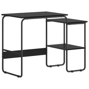 vidaXL Stalas su saugojimo vieta Juodojo ąžuolo 100 x 50 x 75 cm