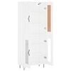 vidaXL Komoda, baltos spalvos, 69,5x34x180cm, apdirbta mediena