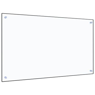 vidaXL Virtuvės sienelė, skaidri, 100x60 cm, grūdintas stiklas
