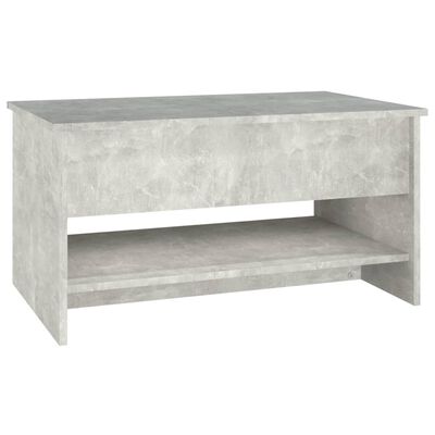 vidaXL Kavos staliukas, betono pilkas, 80x50x40cm, apdirbta mediena