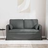 vidaXL Sofa 120cm Tamsiai pilka Metalas