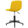 vidaXL Pasukamos valgomojo kėdės, 2vnt., geltonos spalvos, aksomas