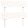 vidaXL Lovos rėmas su galvūgaliu, baltas, 90x200cm, medienos masyvas