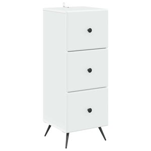 vidaXL Stalčių spintelė Balta 33 x 34,5 x 90 cm Apdirbta mediena