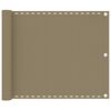 vidaXL Balkono pertvara, taupe spalvos, 75x300cm, HDPE