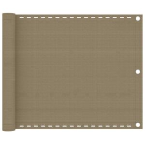 vidaXL Balkono pertvara, taupe spalvos, 75x300cm, HDPE