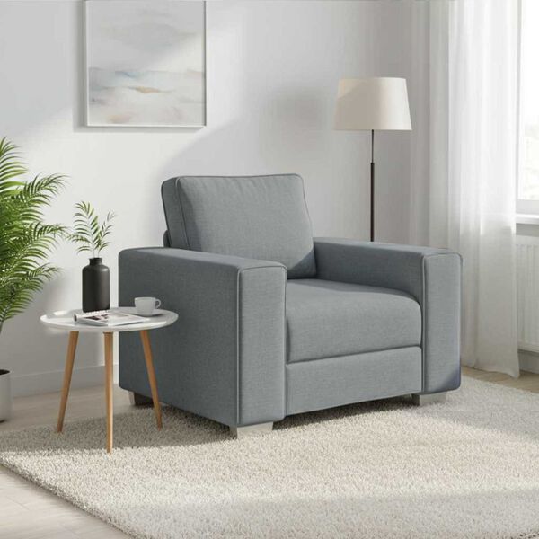 vidaXL Sofa 59cm &Scaron;viesiai pilka audinys
