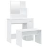 vidaXL Kosmetinio staliuko komplektas, baltos spalvos, 86,5x35x136cm