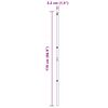 vidaXL Tvorelės stulpas Kita 52 pcs Pilka 3,2 x 3,2 x 170 cm Plienas