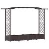vidaXL Pakeltas lovas su trelėmis ir stogu Ruda 207 x 40 x 123 cm PP