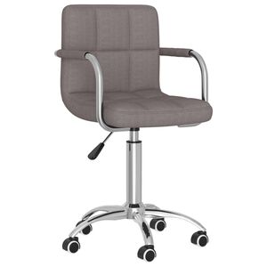 vidaXL Pasukama valgomojo kėdė, taupe spalvos, audinys