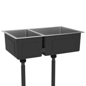 vidaXL Virtuvės plautuvė, nerūdijantis plienas