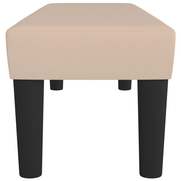 vidaXL Suoliukas, kapučino spalvos, 100x30x30cm, dirbtinė oda