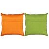 vidaXL Pagalv., 2vnt., oranž./žal. sp., 45x45cm, skiaut., rankų darb.
