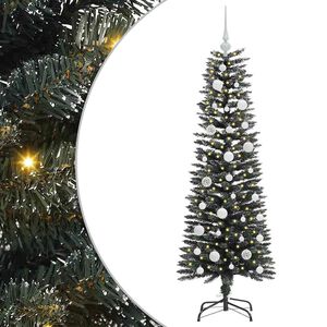 vidaXL Dirbtinė Kalėdų eglutė Žalia 120 cm PVC, plastikas ir plienas