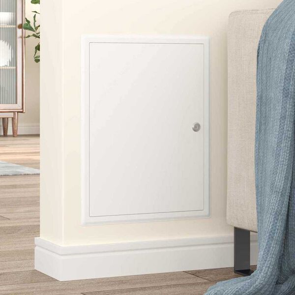 vidaXL Prieigos skydas Balta 43 x 33 x 3 cm Plienas