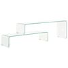 vidaXL Kavos staliukų rinkinys, 2dalių, 90x30x20/110x30x40cm, stiklas