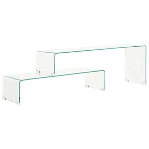 vidaXL Kavos staliukų rinkinys, 2dalių, 90x30x20/110x30x40cm, stiklas