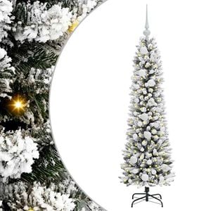 vidaXL Dirbtinė Kalėdų eglutė Balta 120 cm PVC ir Metalas ir Plastikas
