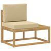 vidaXL Lauko galinė sofa Balta 91 x 63 x 73 cm Kietos akacijos mediena