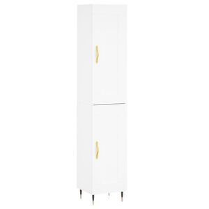 vidaXL Komoda, baltos spalvos, 34,5x34x180cm, apdirbta mediena