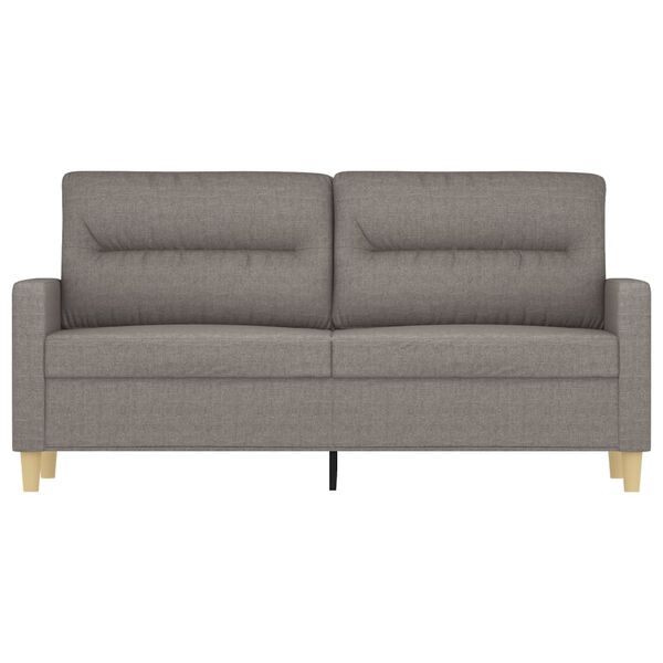 vidaXL Dvivietė sofa, taupe spalvos, 140cm, audinys