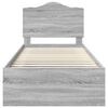 vidaXL Lovos rėmas Pilkas Sonoma 100 x 200 cm Kietos pu&scaron;ies mediena