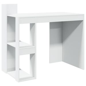vidaXL Biuro stalas, baltos spalvos, 103,5x56,5x94cm, apdirbta mediena