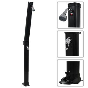 vidaXL Sulankstomas saulės energija &scaron;ildomas du&scaron;as, 214 cm, 23 l