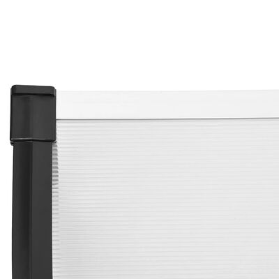 vidaXL Stogelis durims, juodas ir skaidrus, 152,5x90cm, polikarbonatas