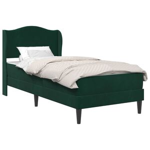 vidaXL Lovos rėmas 2 vnt. Tamsiai žalia 90 x 190 cm Aksomas