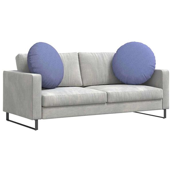 vidaXL Sėdynių pagalvėlės 2 pcs Džinsinės mėlynos &Oslash;60 x 21 cm audinys