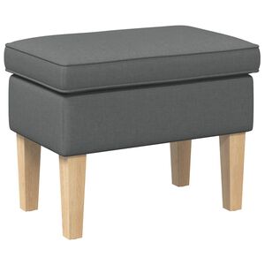 vidaXL Pėdų staliukas Tamsiai pilka 55 x 35 x 41 cm Audinys