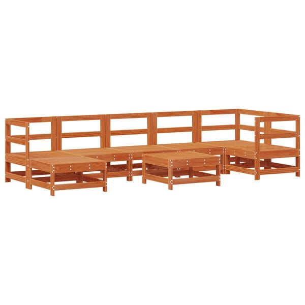 vidaXL Sodo poilsio komplektas 8 pcs Va&scaron;ko ruda