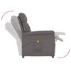 vidaXL Masažinis krėslas, pilkos spalvos, dirbtinė oda