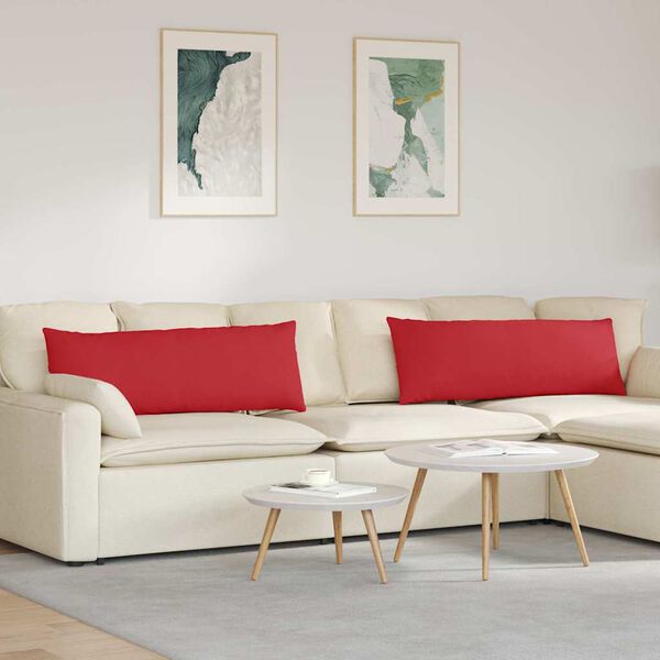 vidaXL Sofa Pagalvės 2 pcs Raudona 120 x 40 cm audinys