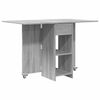 vidaXL Valgomojo stalas 115 x 70 x 75 cm Apdirbta mediena Pilka Sonoma