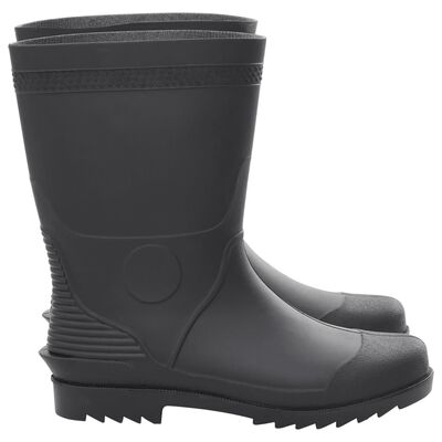 vidaXL Guminiai batai, juodos spalvos, PVC, 44 dydžio