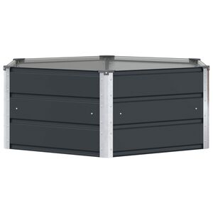 vidaXL Lovelis Antracitas 129 x 129 x 45 cm Plienas