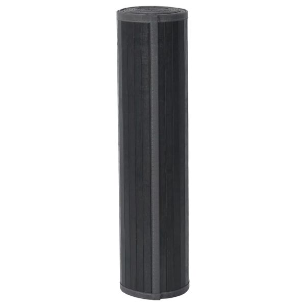 vidaXL Kilimas, pilkos spalvos, 80x500cm, bambukas, stačiakampis