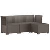 vidaXL 4 Vietų Sodo Sofa Ratanų Imitacija PP &Scaron;viesiai pilka