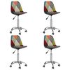 vidaXL Pasukamos valgomojo kėdės, 4vnt., skiautinis audinys